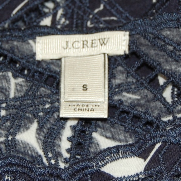 J Crew Unique Cut Out Top in Navy - Picture 7 of 7